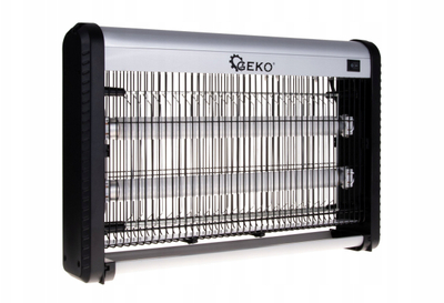 Llambë kundër insekteve GEKO G80492, 20W, rrjetë elektrike, argjendtë e zezë