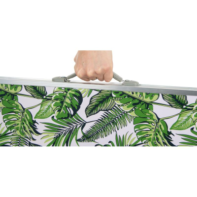 Tavolinë kampingu palosëse Royokamp JUNGLE, 80x60x70 cm, mban deri 30 kg, me motive tropikale