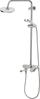 Set dushi me mixer GURARA Rainshower, kokë e madhe dushi, dush dore, argjendtë