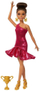 Kukull Barbie Ballroom Dancer, me fustan vallëzimi të kuq
