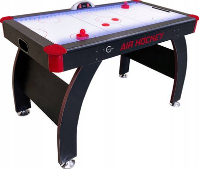Tavolinë Air Hockey Carruzzo Mega, 137x74x90cm, me drita LED, e zezë