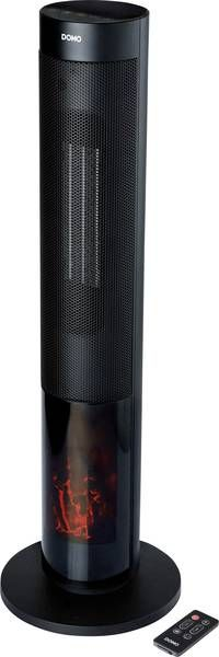 Ngrohës kullë Domo DO7345H, 2000W, qeramik, me telekomandë, i zi