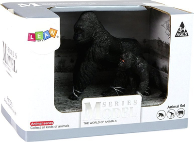 Set figura kafshësh Collecta Gorilla With Young, 2 pjesë, plastike, shumëngjyrësh