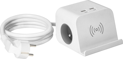 Zgjatues tavoline Orno OR-AE-13249/W, karikues wireless, 2x USB 2x USB-C, i bardhë