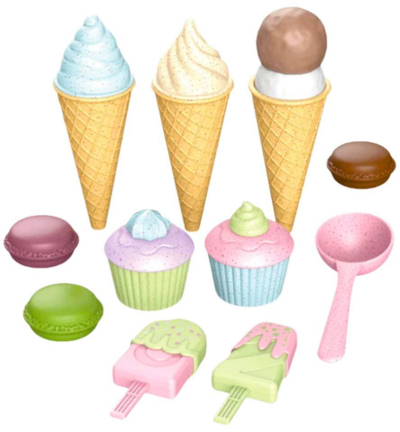 Set loje LEAN Ice Cream and Sweets, cupcakes dhe macarons, shumëngjyrësh