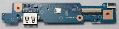 Pllakë I/O për laptop, me port USB, me lexues karte, blu