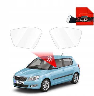 Foli mbrojtëse pasqyre GrizzProtector ZeroDrop, për Skoda Fabia 2014-2021, hidrofobike, transparente