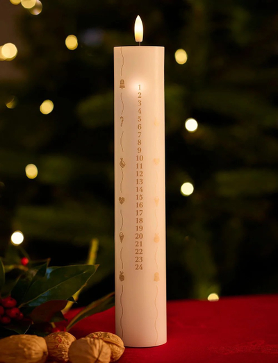 Qiri kalendarik Sirius Sille Calendar Light Special Edition 2023, flakë 3D LED, me telekomandë, ngjyrë dylli natyral