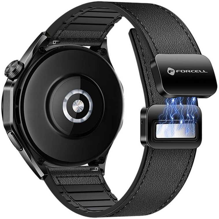 Rrip ore ForCell Strap F Design FS20 për Samsung Galaxy Watch, 22 mm, magnetik, i zi