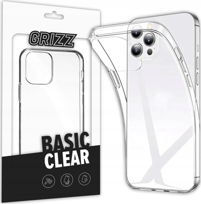 Maskë telefoni Grizz Glass Basic Clear për iPhone 13 mini, plastike e butë, transparente