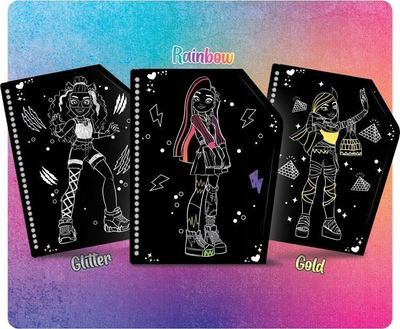 Fletore vizatimi Lisciani Monster High Monster Hug 12709, 44 faqe, efekt ari dhe ylber, shumëngjyrëshe