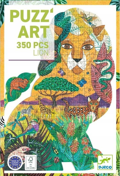 Pallto Djeco Puzz'Art Lion, 350 copka, shumëngjyrësh