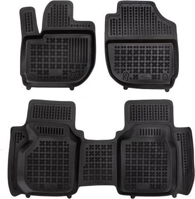Set tapetësh dyshemeje makine Rezaw Plast 200919, gome, pjesa e përparme edhe e pasme, ngjyrë e zezë