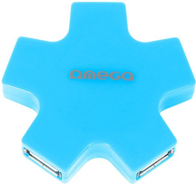 USB Omega, 4x USB-A, 2.0 HUB, e kaltër