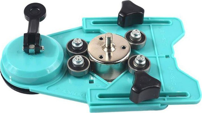 Udhëzues për sharrë rrethore, me kupë thithëse, 4 rulë, 4–83mm, blu