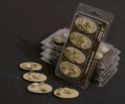 Baza ovale për miniatura Gamers Grass Badlands, 60 mm, set 4 copë