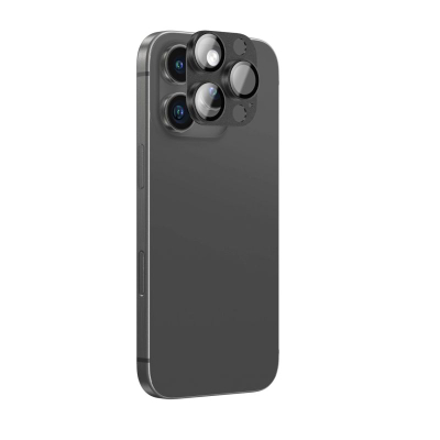 Заштита за камера AmazingThing Aviation Grade, зацврстено стакло, за iPhone 16 Pro 16 Pro Max, црна