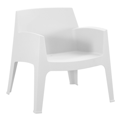 Karrige lounge plastike SLEEK HM6365.01, polipropileni, 62x68x73cm, e bardhë
