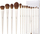 Set furçash grimi Jessup Makeup Brushes, 14 copë, sintetik, e bardhë