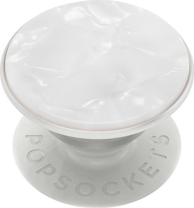 Mbajtëse telefoni PopSockets PopGrip, me ngjitës, Acetate Pearl White, e bardhë perlë