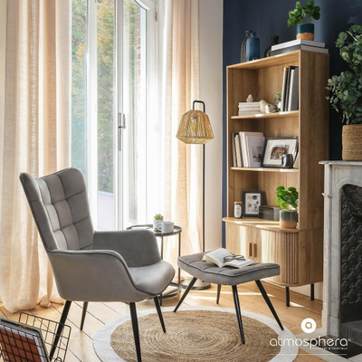 Raft librash Atmosphera Colva, 2 dyer, MDF, bezhë