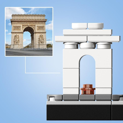 Set LEGO Architecture 21044 Paris, model për zbukurim, skyline i qytetit, shumëngjyrësh