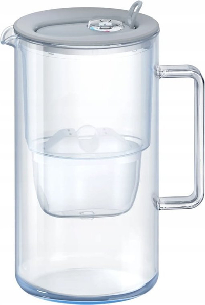 Shkarrëse uji me filtër Aquaphor Glass 2.5L, patron Maxfor+ Mg, gri