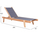 Karrige plazhi Milos prej hiri 204x65x31,5-92,5Hcm (HM10650.02), gri