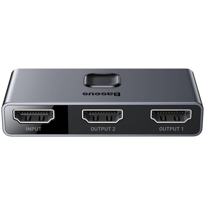 Ndërrues HDMI Baseus Matrix CAHUB-BC0G, 2x HDMI, 4K 30Hz, gri