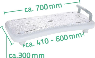 Ulese per vaske RIDDER A0040101, me doreze, gjeresi e rregullueshme 41–60 cm, e bardhe