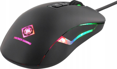 Maus gaming Deltaco GAM-029, optik, 2000 dpi, me kabllo USB, i zi