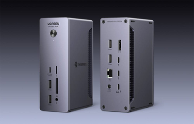 Docking station Ugreen U710, Thunderbolt 4, RJ45, PD 90W, gri