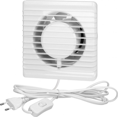 Ventilator banjoje Orno 100mm, montim sipërfaqe, kabllo me çelës, i bardhë