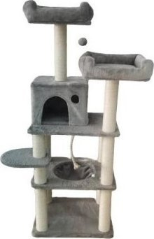 Pemë për mace Hoppy Pets Hoppy, 145cm, 55x45cm, gri
