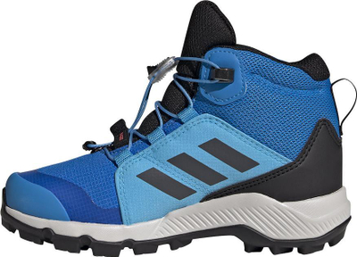 Këpucë trekking fëmijësh Adidas Terrex Mid GTX K, GORE-TEX, shtrëngim i shpejtë, blu