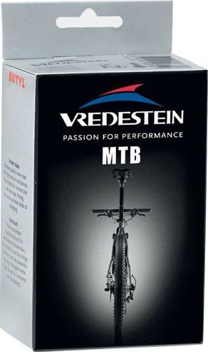 Gomë e brendshme biçiklete Vredestein, 26"-27.5", valvul Presta 50mm, e zezë