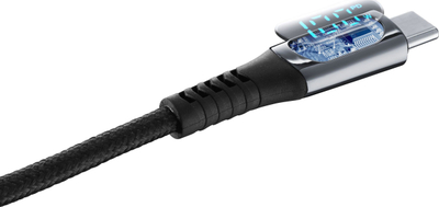 Kabllo USB Cellularline 5A Display Cable, USB-C në USB-C, 2m, i zi