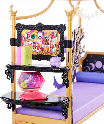 Set loje Monster High Clawdeen Wolf Bedroom, me orendi, plot aksesorë, shumëngjyrësh
