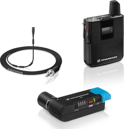 Sistem mikrofoni pa tel Sennheiser AVX MKE2, lavalier, marrës për kamerë, i zi