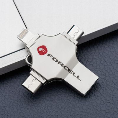 USB Flash Forcell F-Data Metal Quad, 16GB, USB 3.2 Gen 1, argjendtë