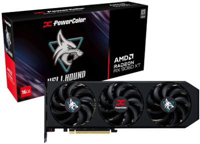 Kartë grafike PowerColor Hellhound AMD Radeon RX 9060 XT, 16GB GDDR6, Arctic Blue