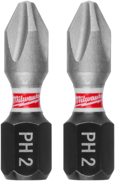 Сет битови Milwaukee SHOCKWAVE PH2, 25 mm, 3 парчиња, сива