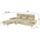 Divan këndor me shtrat Convert HM3268.01L, 283x188cm, stof, ecru