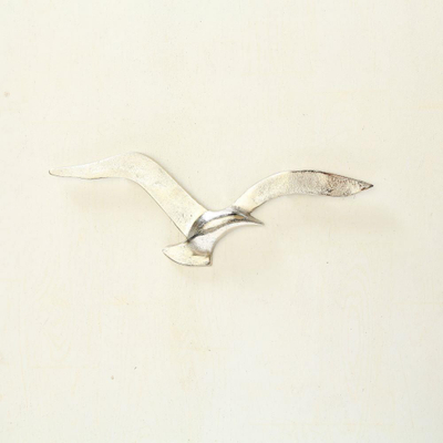 Set dekorativ muri Hampton Bird, 2 copë, alumin, argjendtë