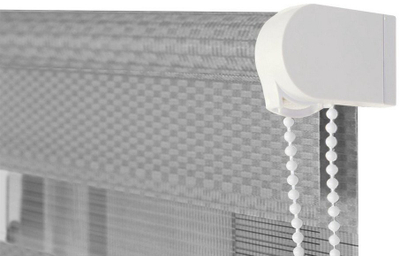 Roletë dritareje Domoletti Roller D&N Rattan, 80x170 cm, efekt day night, gri