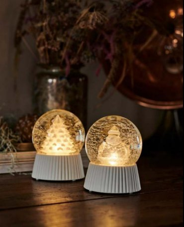 Glob dekorativ LED Sirius Snow Globe Santa, efekt bore, ndriçim i ngrohtë