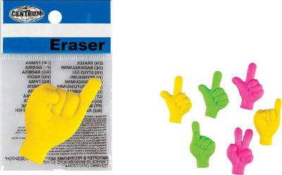 Set gomash për laps Panta Plast Fingers, 36 copë, shumëngjyrëshe