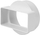 Adapter ventilimi Euro3plast Short Adapter, 110x55 mm, D100, i bardhë