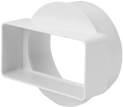 Adapter ventilimi Euro3plast Short Adapter, 110x55 mm, D100, i bardhë