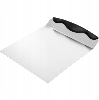 Spatulë pastiçerie pa markë, 20 cm, çelik inox, dorezë silikoni, e argjendtë